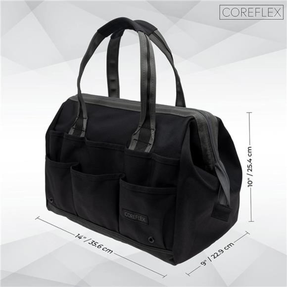 14inch Wide-Mouth Tool Bag, Multiple Purpose - Heavy Duty 900D Polyester (black) - Picture 5 of 7